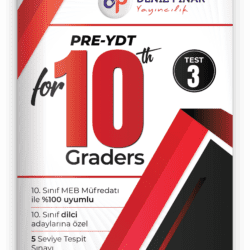 Pre-YDT 10. Sınıf İngilizce 3. Deneme Sınavı ve Soru Kitabı Kapağı